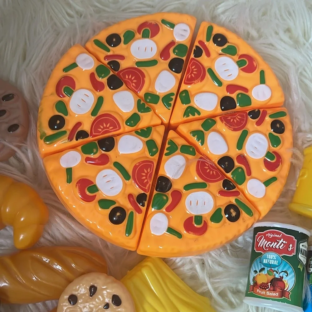 Big Colorful Play Food Set for Kids. 70+ pieces